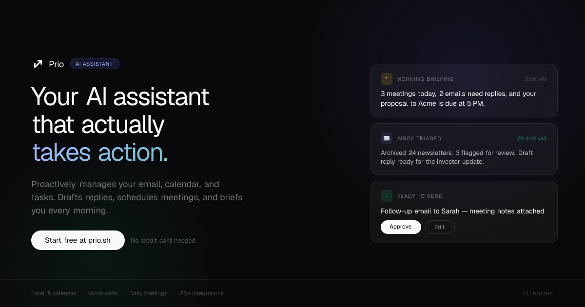 Prio - run your day in one conversation